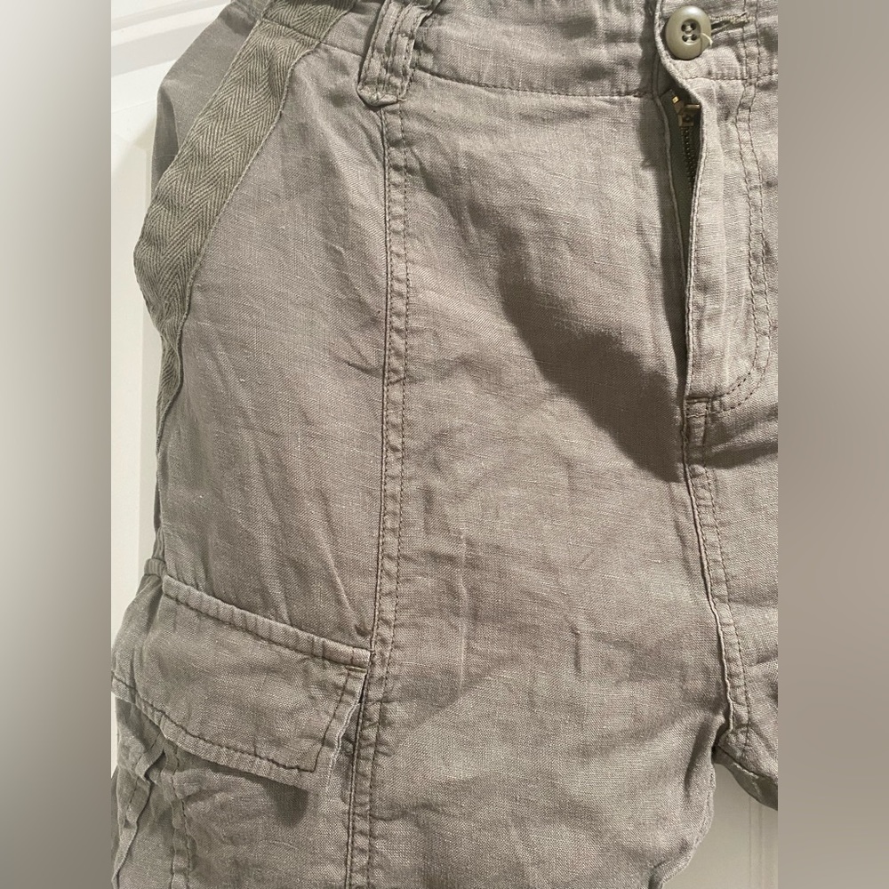 Joie olive green joggers, linen. Size 2